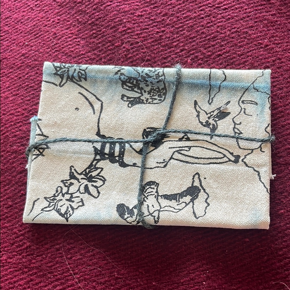 Artistic Stone Map Canvas with Black Illustrations